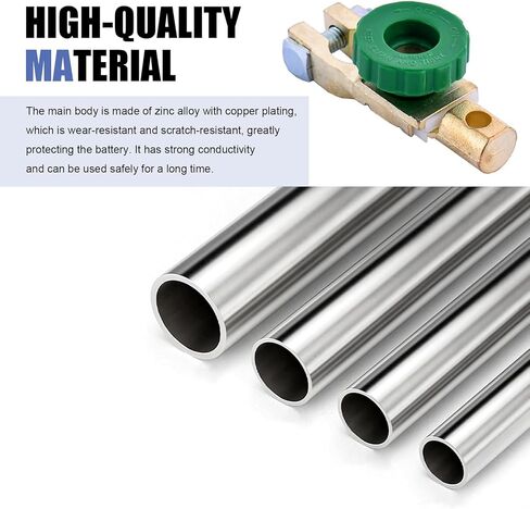 قطعتان من مفاتيح فصل طاقة السيارة، مفتاح طرفي سريع الفصل لحماية كابل الطاقة، حماية من القطع النحاسي شديد التحمل ضد الصدأ، عالمي لمعظم شاحنات السيارات (أخضر) in Kuwait