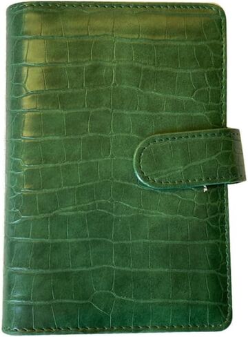 Parliky A6 Crocodile Texture Binder Notebook Portable Loose Leaf Journal Cover 6 Rings Cash Budget Planner for Office and School in Saudi Arabia