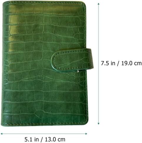Parliky A6 Crocodile Texture Binder Notebook Portable Loose Leaf Journal Cover 6 Rings Cash Budget Planner for Office and School in Saudi Arabia