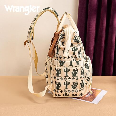 Montana West x Wrangler Diaper Bag Backpack, Multifunction Waterproof Travel Essentials Large Capacity Unisex Baby Bags with Stroller Straps and Insulated Pockets in Kuwait