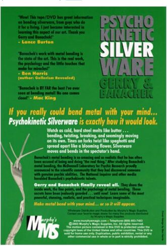 Psychokinetic Silverware DVD in Saudi Arabia