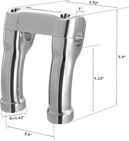 XMT-MOTO 1" Handlebar Riser Fit For Harley Softail Street Bob FXBBS Breakout FXBR FXBRS Chrome in Saudi Arabia