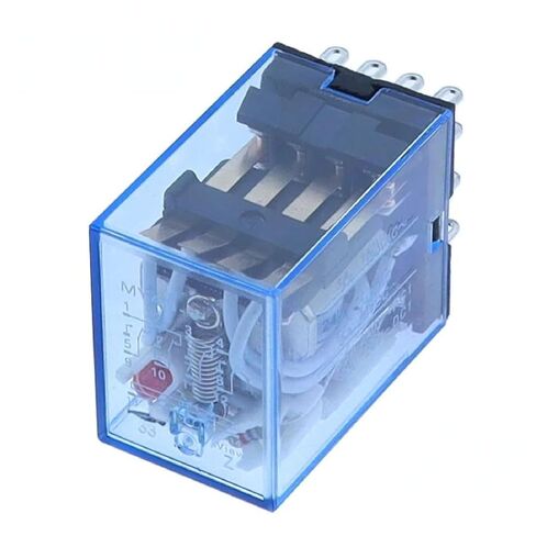 MY4NJ General Purpose 4PDT Relay, 14-Pin Plug-in Switch, Blue Transparent Housing, Multiple Circuit Control (380V AC) in Kuwait