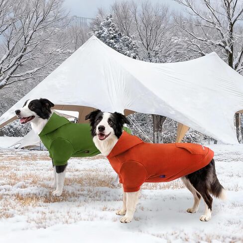 سترة بقلنسوة من القطن الأساسي مكونة من قطعتين من Kickred، سترات ناعمة للكلاب من ملابس الحيوانات الأليفة، بلوفر معطف للكلاب مع جيب وفتحة للمقود للكلاب الصغيرة والمتوسطة والكبيرة، مقاس M in Kuwait