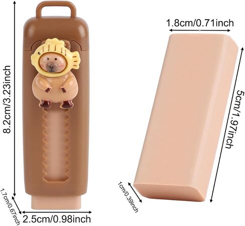 4pcs Cute Retractable Erasers, Sliding Retractable Pencil Eraser Office Stationery Potable Gift Supply for Students School Shop (4 Colors) in Saudi Arabia
