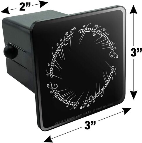 GRAPHICS & MORE The Lord of The Rings Mordor Script Tow Trailer Hitch Cover Plug Insert in Saudi Arabia