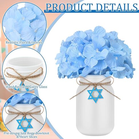 Lyrow 6 Pack Mason Jar Table Centerpiece Faux Christmas Berry Sunflower Lemon and Bell Kitchen Spring Summer Winter Farmhouse Decoration for Home Kitchen Tiered Tray Decoration(Sunflower Style) in Kuwait