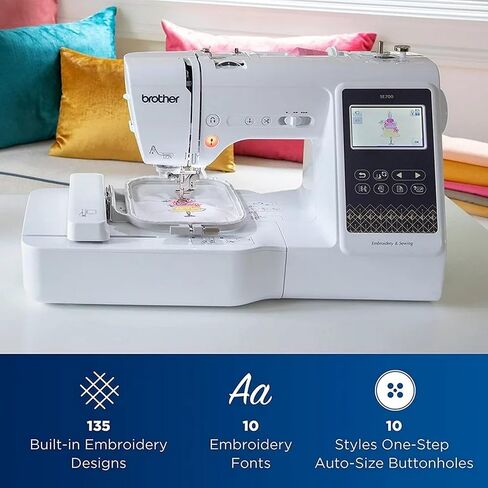 Brother SE700 Combo Embroidery & Sewing Machine with 4 Embroidery Hoops, Embroidery Thread Set & Accessories in Saudi Arabia