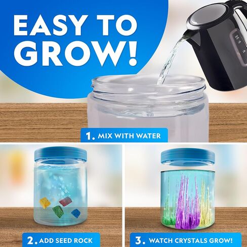 National Geographic Underwater Crystal Growing Aquarium Science Kit – Grow 8 Colorful Crystals Underwater | 360-Degree Secure Viewing Canister in Saudi Arabia
