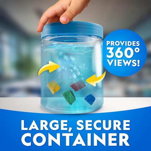 National Geographic Underwater Crystal Growing Aquarium Science Kit – Grow 8 Colorful Crystals Underwater | 360-Degree Secure Viewing Canister in Saudi Arabia