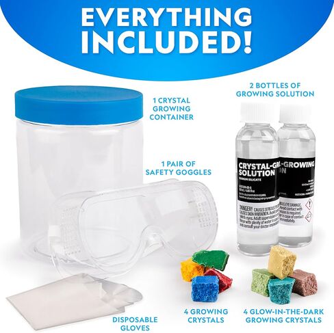 National Geographic Underwater Crystal Growing Aquarium Science Kit – Grow 8 Colorful Crystals Underwater | 360-Degree Secure Viewing Canister in Saudi Arabia