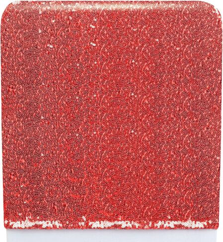 ANMINY 10 قطع أغطية خلفية للكراسي في جميع أنحاء أوشحة الكرسي الترتر أغطية انزلاقية قابلة للتمدد من الألياف اللدنة المزخرفة اللامعة اللامعة للولائم الرومانسية وحفلات الزفاف وديكور المنزل - ذهبي فاتح in Kuwait