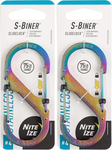 Nite Ize S-Biner SlideLock Stainless Steel, Size #4, Spectrum in Saudi Arabia