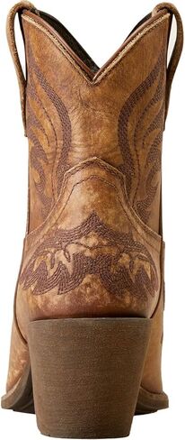Ariat Womens Chandler مطرزة بمقدمة مدببة سحب على أحذية كاجوال بكعب متوسط ​​للكاحل 2-3 بوصة - أزرق in Kuwait