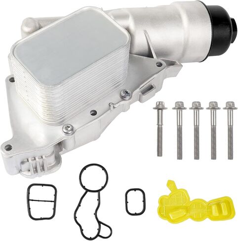 2711801410 Aluminum Engine Oil Filter Housing Oil Cooler kit Compatible with Benz SLK250 C250 W204 M271 R172 2012-2015 1.8L L4, Replace A2711801210 Oil Cooler Filter w/O-ring Seals in Saudi Arabia