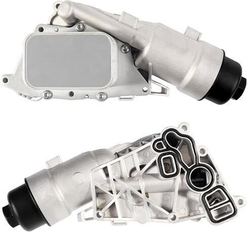 2711801410 Aluminum Engine Oil Filter Housing Oil Cooler kit Compatible with Benz SLK250 C250 W204 M271 R172 2012-2015 1.8L L4, Replace A2711801210 Oil Cooler Filter w/O-ring Seals in Saudi Arabia