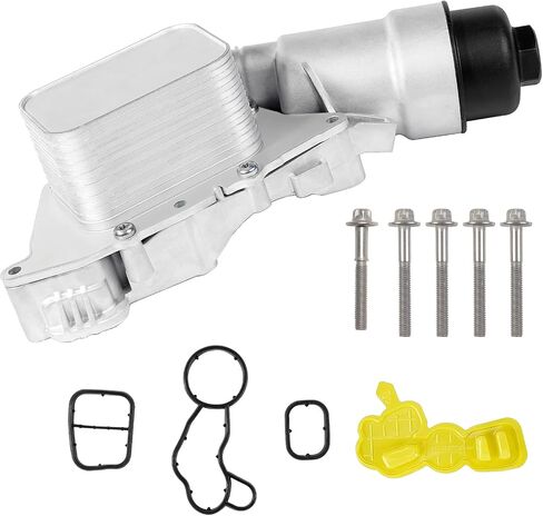 2711801410 Aluminum Engine Oil Filter Housing Oil Cooler kit Compatible with Benz SLK250 C250 W204 M271 R172 2012-2015 1.8L L4, Replace A2711801210 Oil Cooler Filter w/O-ring Seals in Saudi Arabia