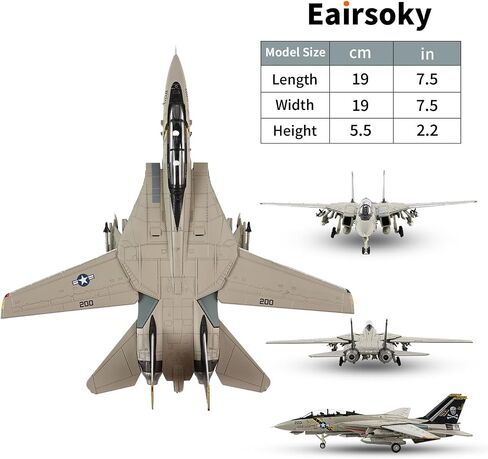 مقياس 1:100 F-14 F-14A نموذج طائرة مقاتلة معدنية جولي روجر نماذج طائرات عسكرية مصبوبة للتجميع أو الهدايا in Kuwait