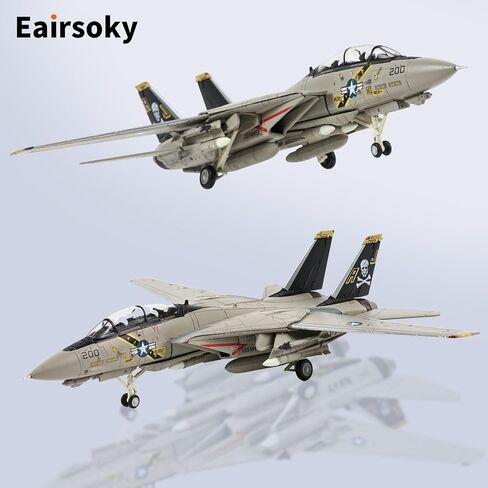 مقياس 1:100 F-14 F-14A نموذج طائرة مقاتلة معدنية جولي روجر نماذج طائرات عسكرية مصبوبة للتجميع أو الهدايا in Kuwait