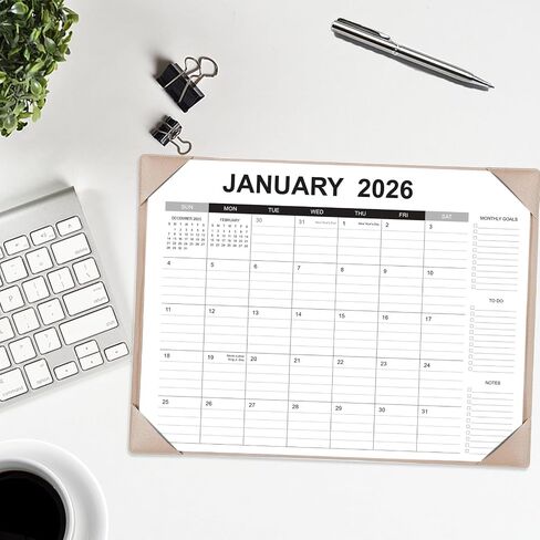 Desk Calendar 2026-2027 with Desk Mat – 22" x 17" Large Desk Pad Calendar Runs from January 2026 to June 2027, Office Supplies Desktop Monthly Calendar for Home & Office in Saudi Arabia