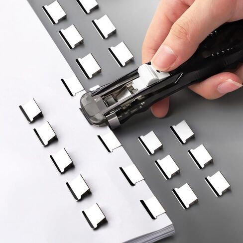 Reusable Push Clip, Document Clip Holder Stapler Binding Paper Office Supplies,Black in Saudi Arabia