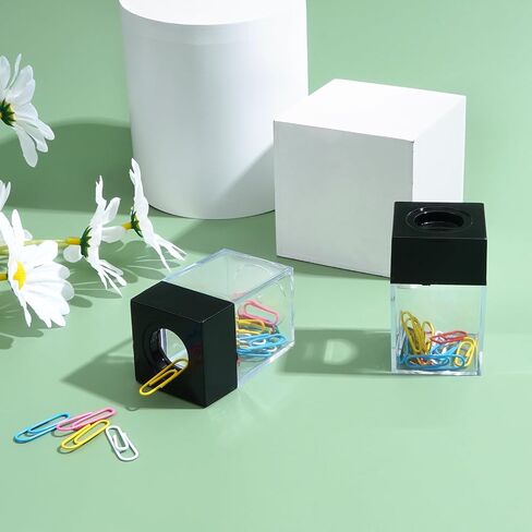 Magnetic Paper Clip Dispenser Holder – Compact Desk Organizer for Office or Home – Easy-to-Use Paperclip Dispenser (1 Piece) in Saudi Arabia