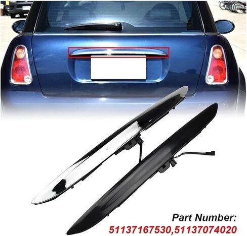 مفتاح الباب الخلفي متوافق مع Mini Cooper R50 R52 R53 2002 2003 2004 2005 2006 2007 2008 Hatch Grip Handle غطاء صندوق السيارة 51137074020 (كروم) in Saudi Arabia