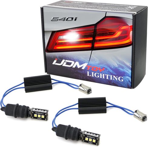 iJDMTOY 6000K زينون أبيض CAN-bus خالي من الأخطاء 9-SMD-3030 LED طقم إضاءة متوافق مع 2017-up BMW G30 5 Series 530i 530e 540i 550i Backup Reverse in Saudi Arabia