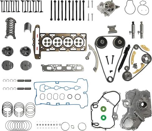 2.4 مجموعة إعادة بناء Overhual مجموعة سلسلة التوقيت مكبس/حلقة Con-rod VVT الملف اللولبي 9-4201SX مناسب لمحرك Buick Regal Verano LaCrosse Chevy Equinox Malibu GMC Terrain 2.4L 2010-2017 12578515 in Kuwait