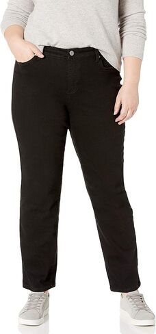 بنطلون جينز Mandie Signature Fit للسيدات من Bandolino ذو ساق مستقيمة عالية الارتفاع، Nightfall، 16 عادي in Kuwait