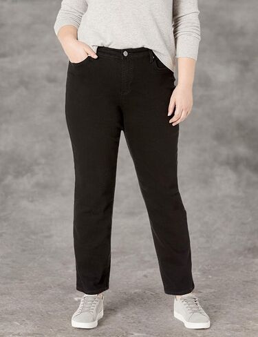 بنطلون جينز Mandie Signature Fit للسيدات من Bandolino ذو ساق مستقيمة عالية الارتفاع، Nightfall، 16 عادي in Kuwait