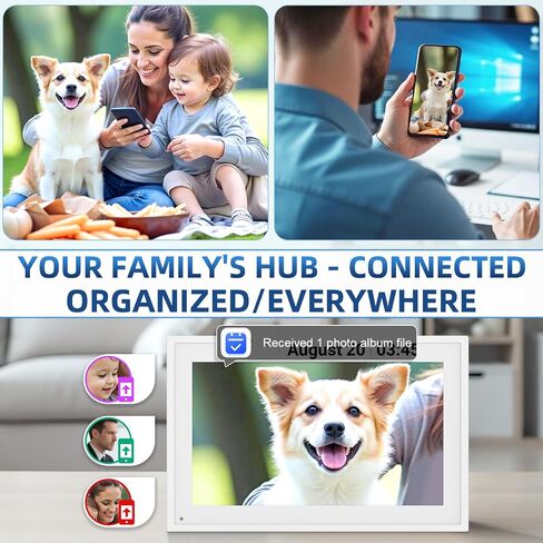 Calendar Digital 10.1 Inch, Digital Frame Combined Smart Touch Screen Electronic Wall Planner Family Organizer Chore for Family Schedules Gift for Mother Mom Women Grandpa in Kuwait