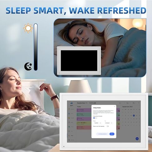Calendar Digital 10.1 Inch, Digital Frame Combined Smart Touch Screen Electronic Wall Planner Family Organizer Chore for Family Schedules Gift for Mother Mom Women Grandpa in Kuwait