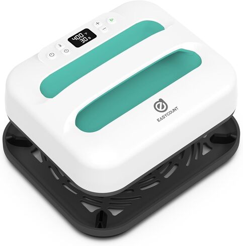 ماكينة ضغط حراري مقاس 12 × 10 بوصة، ماكينة ضغط حراري محمولة وسهلة (أبيض) in Kuwait