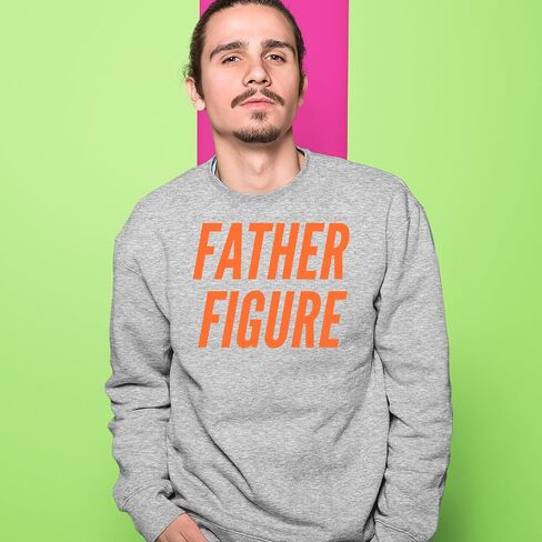 Father Figure Adult Crewneck Sweatshirt, Soft Fleece, Graphic Pullover in Saudi Arabia