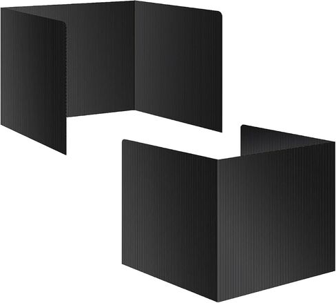 2 Pack Black Desk Dividers for Students, Waterproof Plastic Study Boards, Durable Exam Dividers, Classroom Privacy Shields, Student Privacy Folders, Perfect for School Supplies in Saudi Arabia