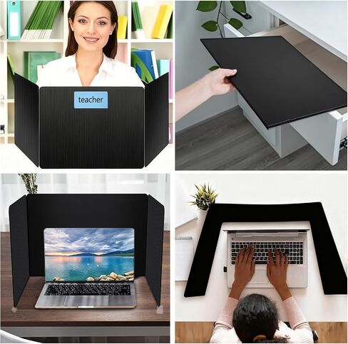 2 Pack Black Desk Dividers for Students, Waterproof Plastic Study Boards, Durable Exam Dividers, Classroom Privacy Shields, Student Privacy Folders, Perfect for School Supplies in Saudi Arabia
