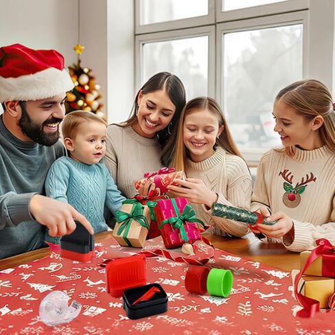 12pcs Gift Wrapping Paper Cutter Tools Including 2 Wrapping Paper Cutter with Wheels, 2 Tape Dispenser Dual Use with Tapes, 8 Roll Holders for Christmas Gift Organization and Giving Home Office in Saudi Arabia