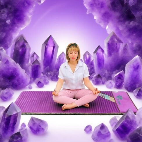 PHYMAT Far Infrared Amethyst Heating Pad (67"x27")- 5 Color Natural Crystal Infrared Heat Mat - Amethyst Infrared Heating Mat with Auto Shut Off - EMF Free,Overheat Protection,Smart Control in Saudi Arabia