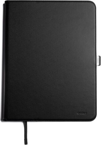 Orbitkey Compendium – Premium Vegan Leather & Recycled Fabric – Leather-Free Notebook Cover - Elastic Cord Closure, Hidden Card Slots & Pen Holder – Professional Organizer & Document Folio (Black, A4) in Saudi Arabia