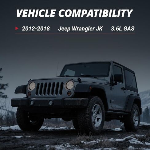 مدخل هواء بارد من EVIL ENERGY متوافق مع 2012-2018 Jeep Wrangler JK 3.6L، يزيد من قوة الحصان وأداء السحب والتسارع، ويشمل درع الحرارة والفلتر المسبق، أسود in Saudi Arabia