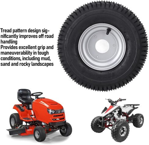 Aramox Wheel and Tire Set with Rim 13x5.00-6 Anti Slip Design Vacuum Tubeless All Terrain Tire Used for ATV Quad Go Kart Cart Mini Bike in Saudi Arabia