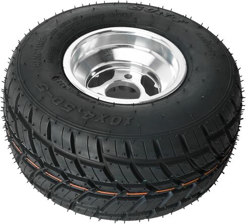 إطارات وإطارات Go Kart مقاس 10x4.50-5، وعجلات عربة Go مقاس 10x4.5-5 بوصة 10x4.50x5، مع 3 محاور عجلات محورية 17T، لعربة السباق Go Cart Karting ATV UTV Golf Cart Mini Bike Dune Buggy 4 عجلات (إطار المطر) in Kuwait