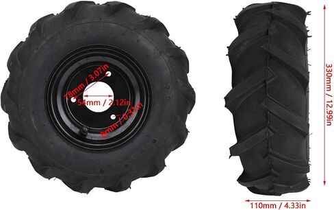 Fydun Go Kart Tire Assembly 13x5.00-6 Durable ATV Off Road Cart Mini Bike Wheel Rim in Saudi Arabia