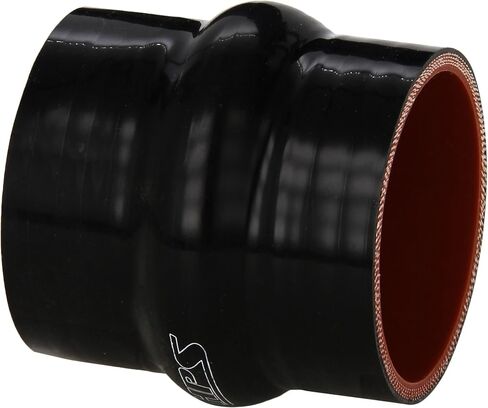 HPS HTSHC-250-BLK خرطوم توصيل من السيليكون ذو درجة حرارة عالية 4 طبقات معززة بسنام مستقيم، أقصى ضغط 85 رطل لكل بوصة مربعة، طول 3 بوصات، معرف 2-1/2 بوصة، أسود in Saudi Arabia