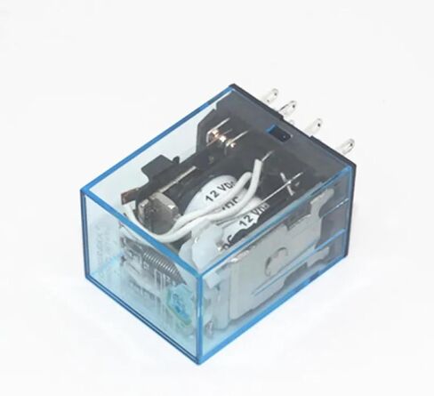 MY4NJ HH54P Miniature Electromagnetic Relay with Base, 5A General Purpose, Transparent Blue Housing (AC380V) in Kuwait