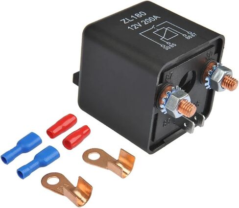 LS180 Heavy Duty Automotive Relay, 12V 250A High Current Starting Relay with Mounting Bracket and Connectors (250A 12V 5PIN) in Saudi Arabia
