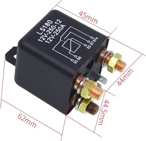LS180 Heavy Duty Automotive Relay, 12V 250A High Current Starting Relay with Mounting Bracket and Connectors (250A 12V 5PIN) in Saudi Arabia