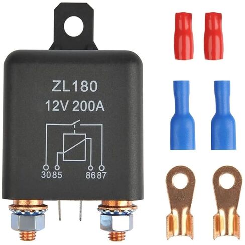LS180 Heavy Duty Automotive Relay, 12V 250A High Current Starting Relay with Mounting Bracket and Connectors (250A 12V 5PIN) in Saudi Arabia
