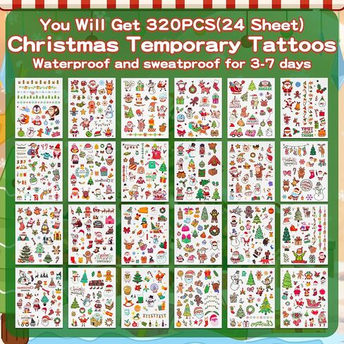 هدايا حفلات عيد الميلاد للأطفال، 120 قطعة من كتب التلوين المائية و320 قطعة من الوشم المؤقت بالجملة لحقائب الهدايا التذكارية وجوائز الفصول الدراسية وهدايا عيد الميلاد لمستلزمات حفلات الأطفال in Kuwait